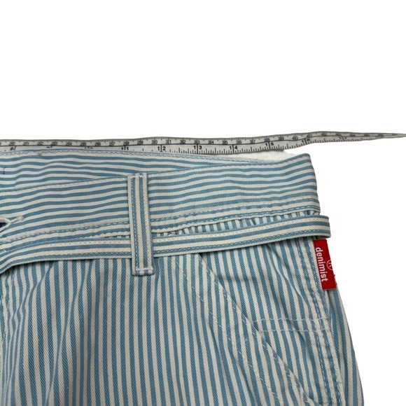 Denimist Carpenter Drop Pants 100% Cotton Blue Stripe Size 25 - Picture 9 of 12